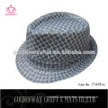 plaid black and white checked fedora hats